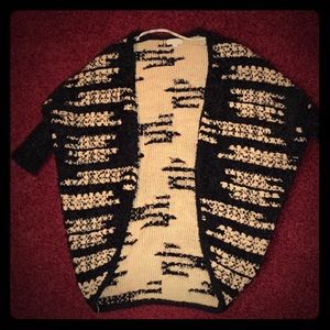 Black and gold cardigan sweater